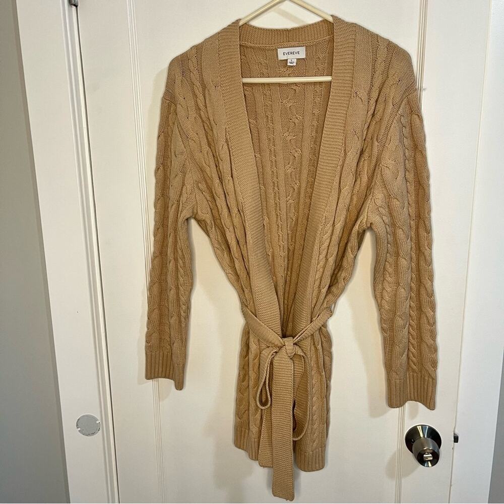 Evereve Cable Knit Cardigan‎ Sweater - Picture 8 of 12